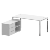 Стол METAL SYSTEM DIRECT рабочий руководителя с опорной тумбой L  БГ.СРТ-4.8L  1700*1620*750